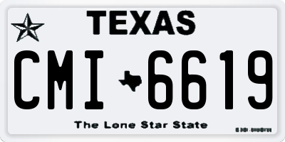 TX license plate CMI6619