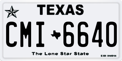 TX license plate CMI6640