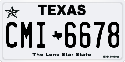 TX license plate CMI6678