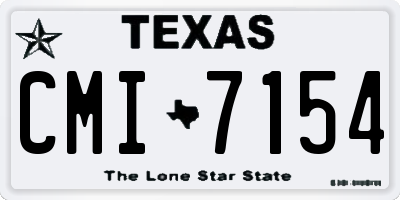 TX license plate CMI7154