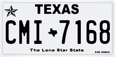 TX license plate CMI7168