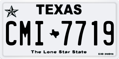 TX license plate CMI7719