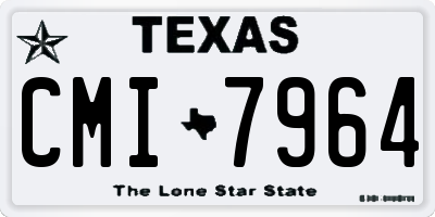TX license plate CMI7964