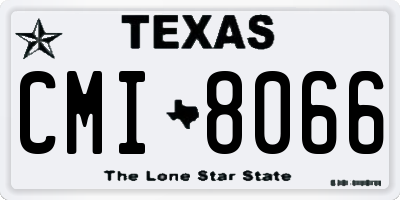 TX license plate CMI8066