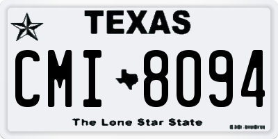 TX license plate CMI8094