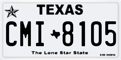 TX license plate CMI8105