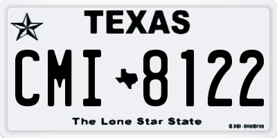 TX license plate CMI8122