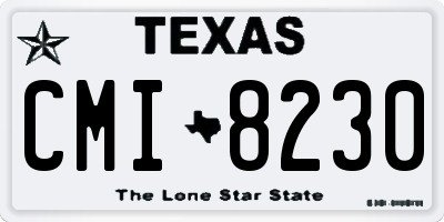 TX license plate CMI8230