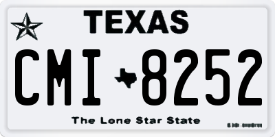 TX license plate CMI8252