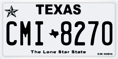 TX license plate CMI8270