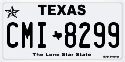 TX license plate CMI8299
