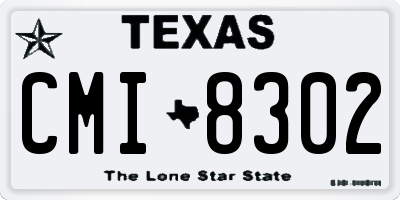 TX license plate CMI8302