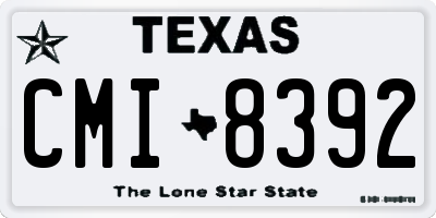 TX license plate CMI8392