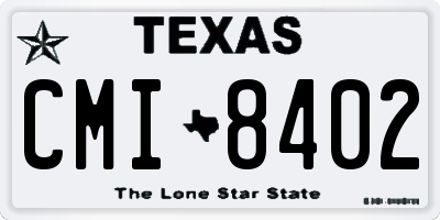 TX license plate CMI8402