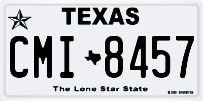TX license plate CMI8457