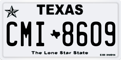 TX license plate CMI8609