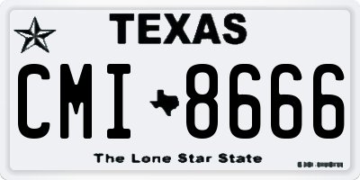 TX license plate CMI8666