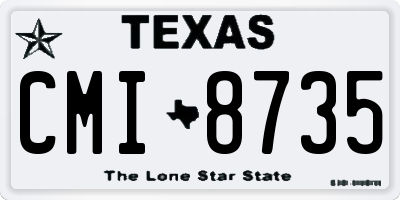 TX license plate CMI8735