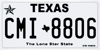 TX license plate CMI8806
