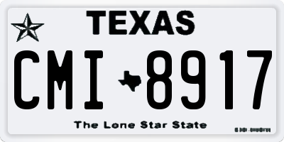 TX license plate CMI8917