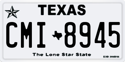 TX license plate CMI8945