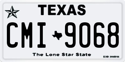 TX license plate CMI9068