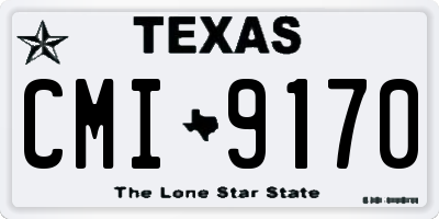 TX license plate CMI9170