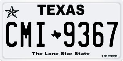 TX license plate CMI9367