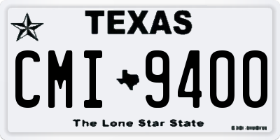 TX license plate CMI9400