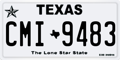 TX license plate CMI9483