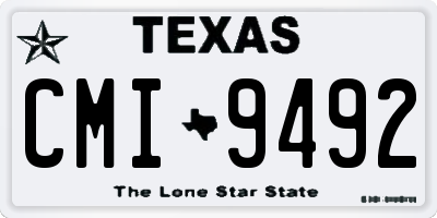 TX license plate CMI9492
