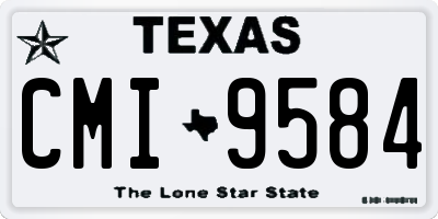 TX license plate CMI9584