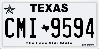 TX license plate CMI9594