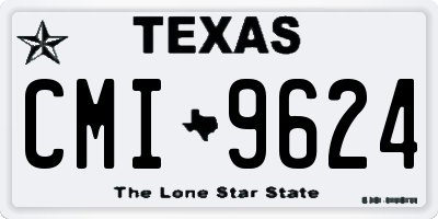 TX license plate CMI9624
