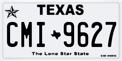 TX license plate CMI9627