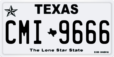 TX license plate CMI9666
