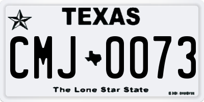 TX license plate CMJ0073