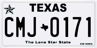 TX license plate CMJ0171