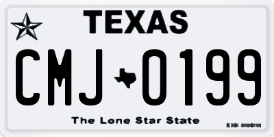 TX license plate CMJ0199
