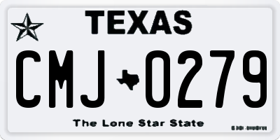 TX license plate CMJ0279