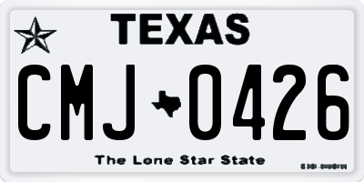TX license plate CMJ0426