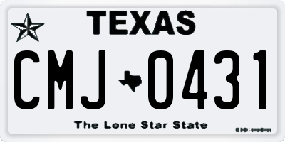 TX license plate CMJ0431