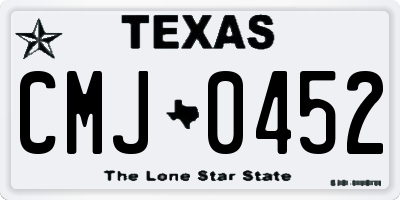 TX license plate CMJ0452