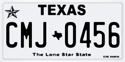 TX license plate CMJ0456