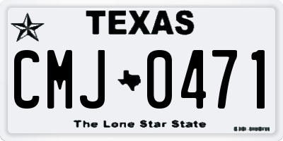 TX license plate CMJ0471