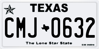 TX license plate CMJ0632