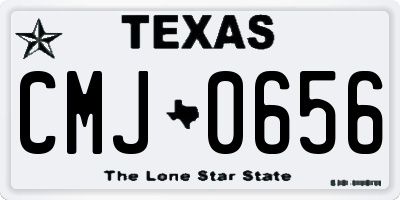 TX license plate CMJ0656
