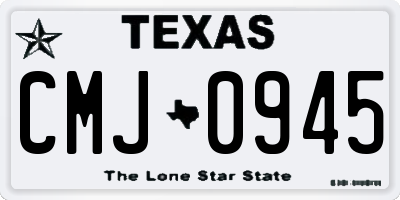 TX license plate CMJ0945
