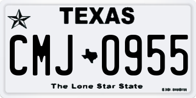 TX license plate CMJ0955