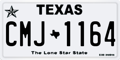 TX license plate CMJ1164